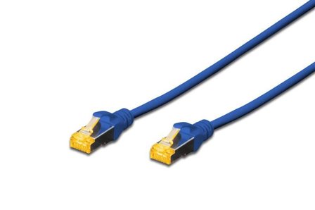 Digitus S-FTP PatchCord Cat6a. LSZH CU. Blue 0.25m Factory Sealed