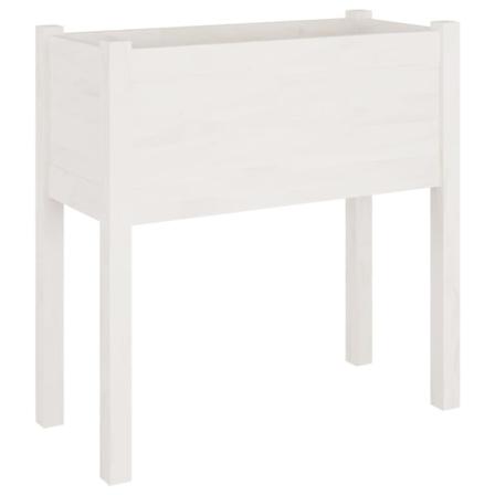 Vidaxl Odlingslåda Vit 70x31x70 Cm Massiv Furu Vit