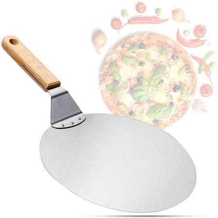 Rostfri trähandtag pizzasked pizza sten pizzasked brödspade kaksked pizzasked