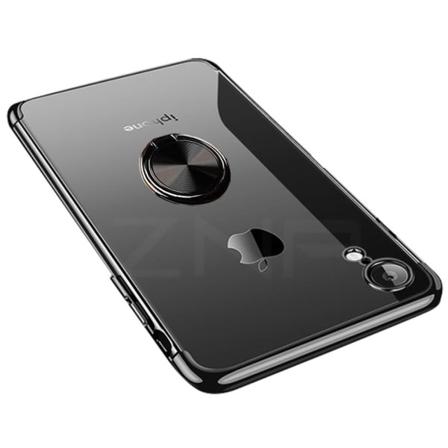 TG iPhone XR - Kotelo renkaalla Musta