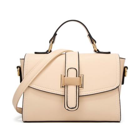 Naisten naisten käsilaukku Pieni neliölaukku Muoti Olkapää Yksinkertainen Messenger Bag Apricot