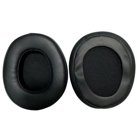 Gtheos 2.4GHz Ørepude Udskiftning - Proteinlæder, Sort, 2-pak - Forbedret Komfort og Lydisolering