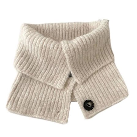 Halsvarmer i strikk for kvinner, høst og vinter, med falsk krage, tykk elastisk nakkebeskyttelse, trendy DB