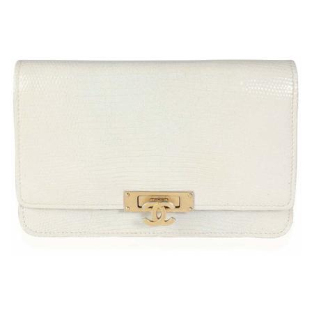 Chanel Vintage Pre-owned Cross Body Väska vit, Dam Vintage Väskor, Dam, Storlek: ONE SIZE
