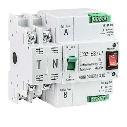 Ats Automatisk omkopplare för dubbel effekt Oavbruten ström 2p 63a Ac230v 35mm Skena Installation TSurprise-gåva