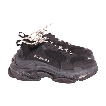 Balenciaga Vintage, Pre-owned Triple S Sneakers Zwart, Dames, Maat:38 EU