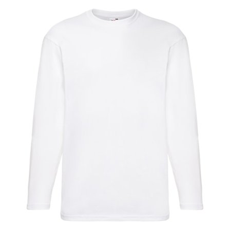 Fruit Of The Loom Mens Valueweight Crew Neck Long Sleeve T-Shir