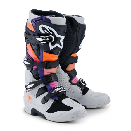 Buty Cross Alpinestars Tech 7 Czarny/Szary/Pomarańczowy/Magenta 45,5