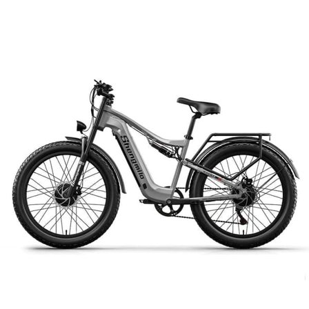 Elcyklar Shengmilo S600 E-BIKE 2000W Dubbelmotor 17,5AH Samsung batteri elektrisk mountainbike 3,0 tum fettdäck vuxen elcykel Shimano 7-växlad