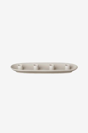 Blomus - Lysestake Vela Oval 40 cm - Beige - Lysestaker & lykter - Fra Homeroom