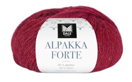 Dale Garn Alpakka Forte Karminrød-Melert 724, 50g