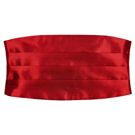 Shiny Red Basic Cummerbund for Men - Cummerbunds