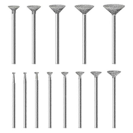 Stenhugningssæt Diamantstifter Kompatible med Dremel, 13 stk. Poleringssæt Rotationsværktøj Ac