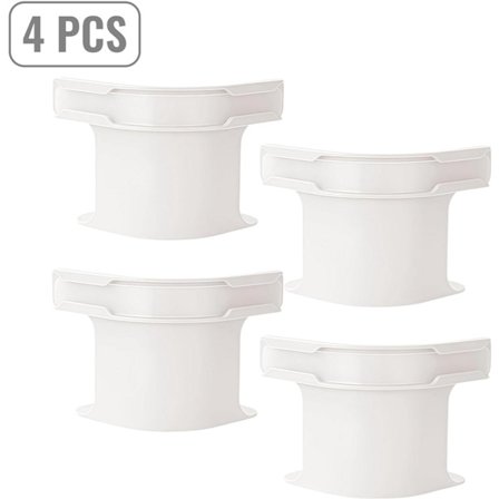 4-pakning - Lakenklyper - Hvite madrassklyper - Enkel å installere - Slitesterkt ABS + PP-materiale