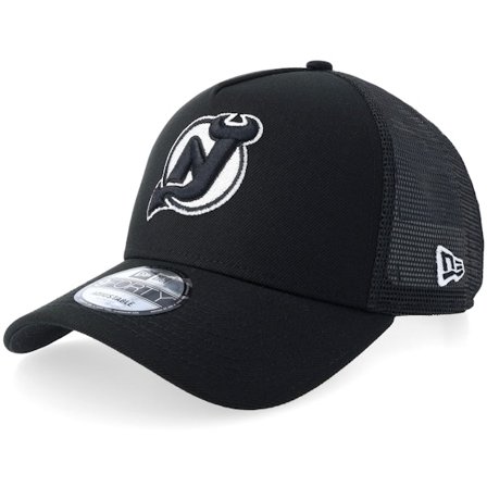New Era - NHL Zwart trucker Cap - New Jersey Devils 9FORTY Black/White A-Frame Trucker @ Hatstore