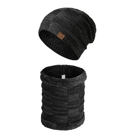 Herre Vinter Varm Halstørklæde Strikket Hue Europæisk og Amerikansk Hals S