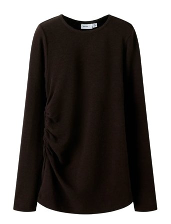 name it Nkfkendra Ls Xsl Top - Brown - 134-140