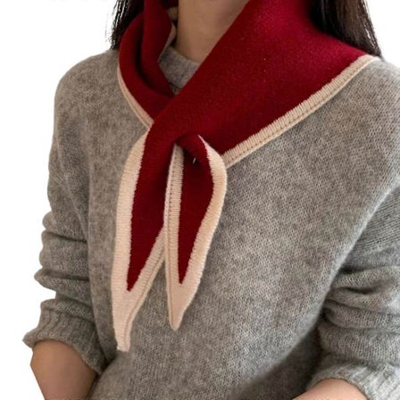 Hudvenligt halstørklæde blødt stof strikket krydset halstørklæde vintervarme til følsom hud Ca