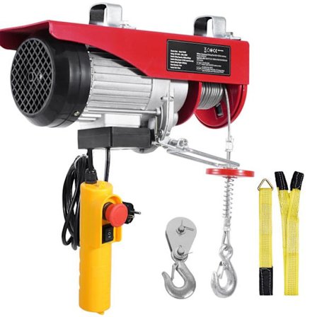 Elektrisk vogn-Duoku-Hebelastning 400 kg-Elektrisk winch på 230 V-med en ledningsfjernbetjening på 14 fod