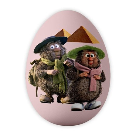 Flåklypa Påskeegg Ludvig-og-Lisa Metall 10x15