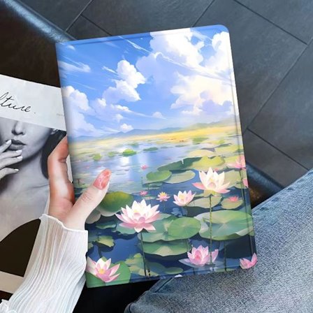 Fodral för iPad 2025 11 11" Blommande Lycka 10" Silikon Full