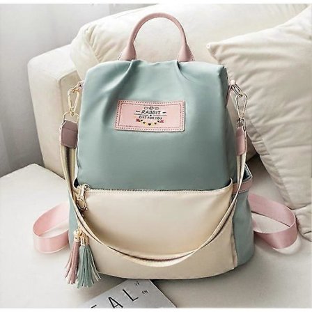 Oxford tyg ryggsäck dam stor kapacitet dragsko sportväska ryggsäck dam ryggsäck blå