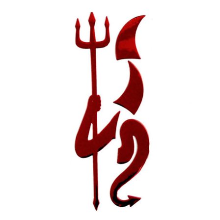 3D-bildekal til bilens logo - Djevel - Ulike farger