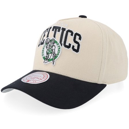 Mitchell & Ness - Beis adjustable Gorra - Boston Celtics Pro Crown NHL Sand/Black/Grey A-frame Adjustable @ Hatstore