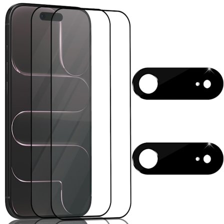 2-Pack iPhone 17 Air Skärmskydd & 2-Pack linsskydd - Härdat Glas 9H - Super kvalitet 3D
