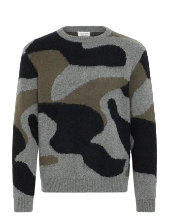 Cfesko Crew Neck Knit Patterned Casual Friday