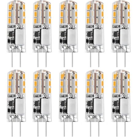 G4 LED-pærer 12V Varmhvit 3000K 120LM, 2W Ikke Dimbar 10-pakning