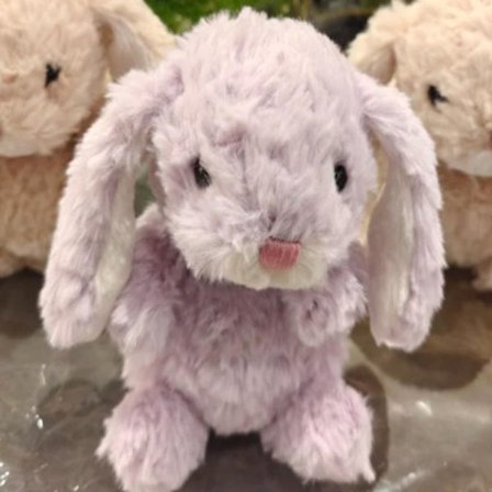 Jellycat Bartholomew plyslegetøj, blødt og behageligt, perfekt til børn, Valentinsdagsgaver, samlerobjekter, sød lille kanin i lilla.