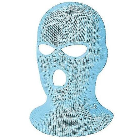 3-hole Knitted Full Face Cover Ski Neck Gaiter, Winter Balaclava Ruikalucky