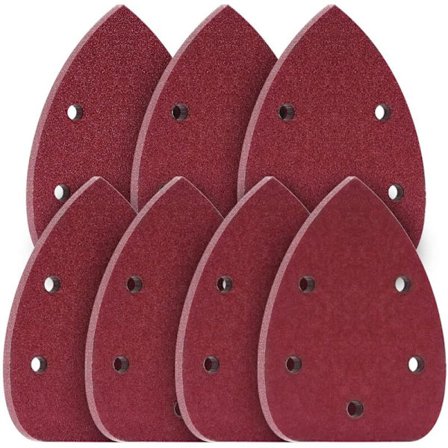 Triangulärt sandpapper 10 x 40/60/80/120/180/240/400 Triangel slipskiva 70 stycken för slipmaskin