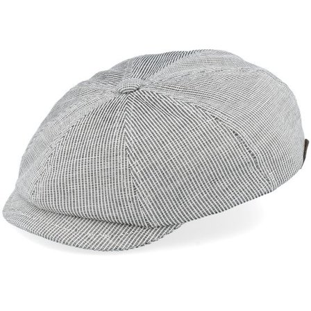 MJM Hats - Grå flatcap Keps - Montreal 41 Linen/Cotton Mix Grey Flat Cap @ Hatstore