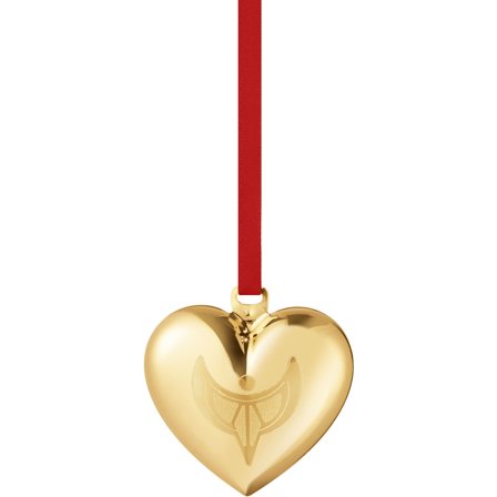 Georg jensen Christmas Collection 2024 Sydän joulukoriste, 18K kultaus