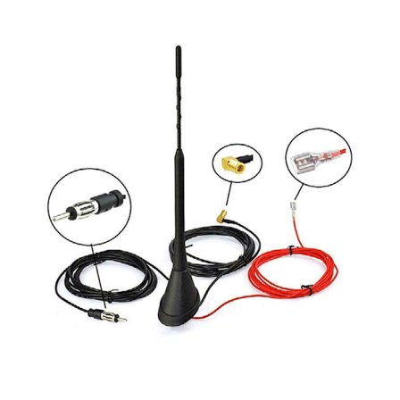 Bil DAB Antenne FM Antenne Digital Radio FM/AM Combo SMB/SMA Han til DIN Han Bilradio Adapter Antenne Splitter Køretøjs Tagmontering Signalforstærker