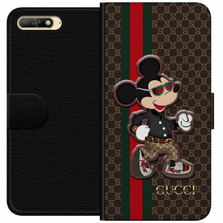 Huawei Y6 (2018) Plånboksfodral Cc Happy Mouse
