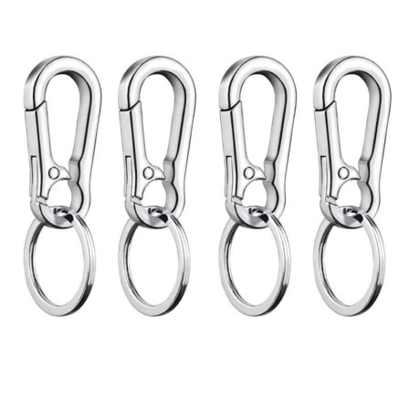 4-pakks hundemerke-klips, rustfritt stål Heavy Duty Quick Clip Pet ID