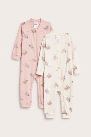 Kappahl | 2-pk. dyremønstrede pyjamaser Rosa 92 | Rosa