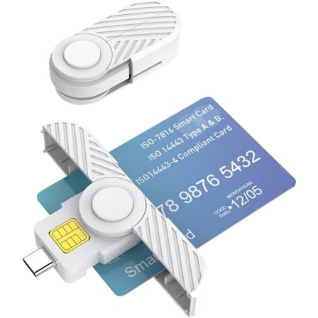 CAC-tyypin C -lukija, DOD Military USB C Common Access CAC -kortinlukija, USB Smartfold Type C -älykortinlukija PIV CAC -lukija yhteensopiva Windowsin