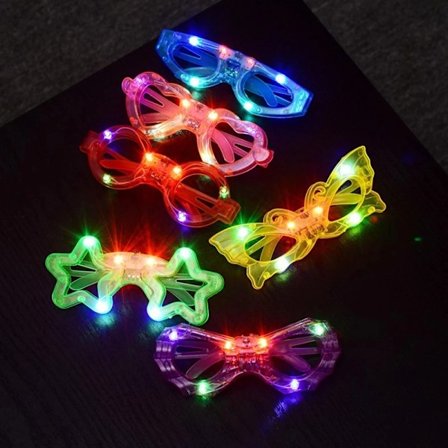 50 stykker LED Light Up Glass Glow In The Dark Glasses