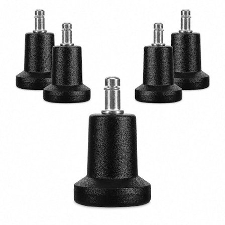 Kontorstolbein - 5-pakning erstatningstupper for 10/22 mm stolhjul - Stille, faste beinkapper for harde gulv