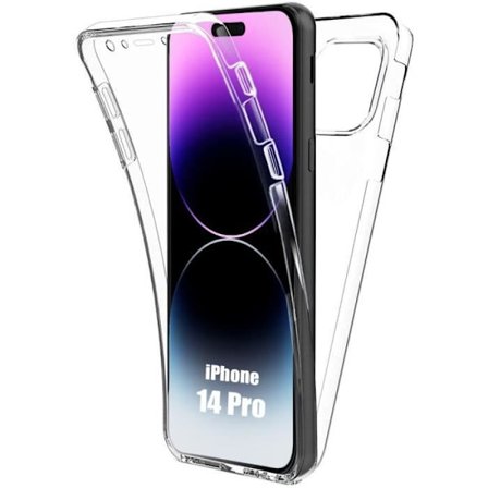 Coque - Transparent - för iPhone 14 Pro - Mjuk Silikon - Skydd 360° - Stötdämpande