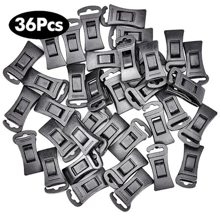 36 strumpor utan stål, för tvättmaskin och torktumlare, och direkt i lådan, utan att klippa eller para ihop. Klädstreck krok. Plast med