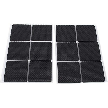 Kumiset huopatassut huonekaluille, kevyet itseliimautuvat huonekalusuojatassut liukuesteet pöydänsuojatassut sohvan tuolin jaloille, 24 kpl, musta(