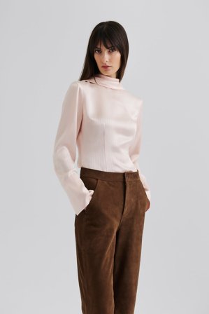 Malina - Celene bluse - 48 - Light Pink Stripe