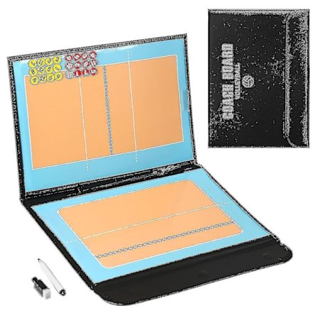 Foldbar Volleyball Magnetisk Taktikkbrett Treningsstrategibrett Med Markeringsplater Og 2-i-1 Penn-yuhao