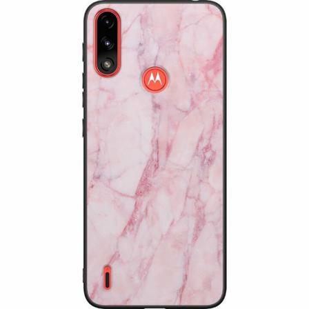 Motorola Moto E7i Power Svart Skal Marmor