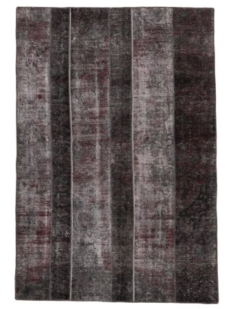 Patchwork Teppich Handgeknüpft 170X252 Schwarz/Dunkelrot Persien